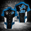 Detroit Lions Hawaiian with Victory Stripe Design - Adult & Kids T-Shirts, Sweatshirts & Hoodies apparel design preview 1