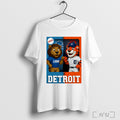 Detroit Lions And Tigers Mascot Play Card - Adult & Kids T-Shirts, Sweatshirts & Hoodies apparel design preview 1