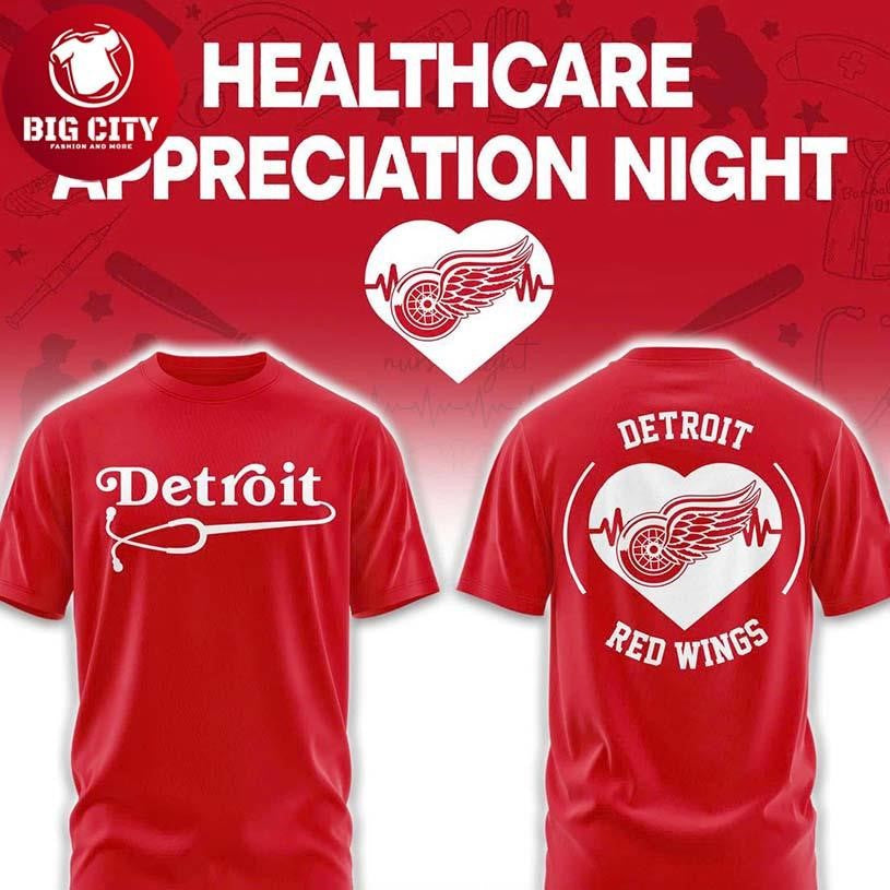 Detroit Red Wings Healthcare Appreciation x NHL 2026 - Adult & Kids T-Shirts, Sweatshirts & Hoodies apparel design preview 1