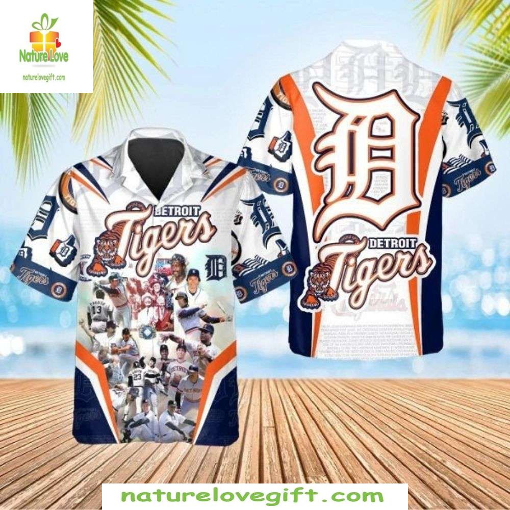 Detroit Tigers Hawaiian Historic Moments Baseball - Adult & Kids T-Shirts, Sweatshirts & Hoodies apparel design preview 1