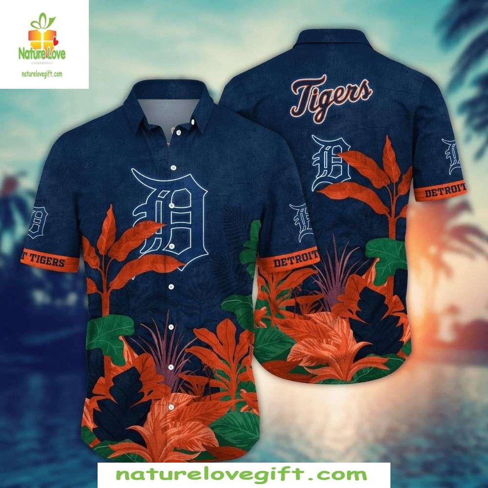 Detroit Tigers Hawaiian Stylish MLB Baseball Aloha - Adult & Kids T-Shirts, Sweatshirts & Hoodies apparel design preview 1