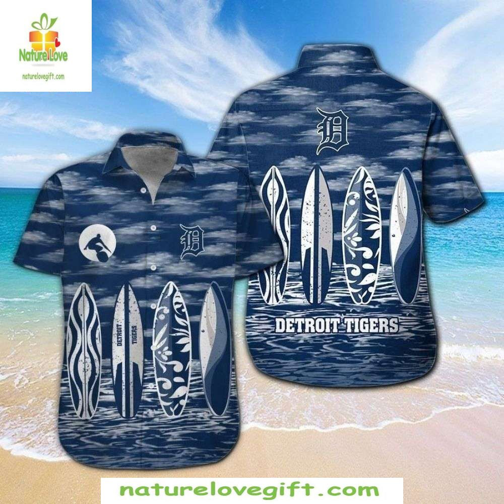 Detroit Tigers Hawaiian MLB Baseball Aloha BBPH2SSS - Adult & Kids T-Shirts, Sweatshirts & Hoodies apparel design preview 1