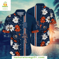 Detroit Tigers Hawaiian Navy Tropical Floral Baseball - Adult & Kids T-Shirts, Sweatshirts & Hoodies apparel design preview 1