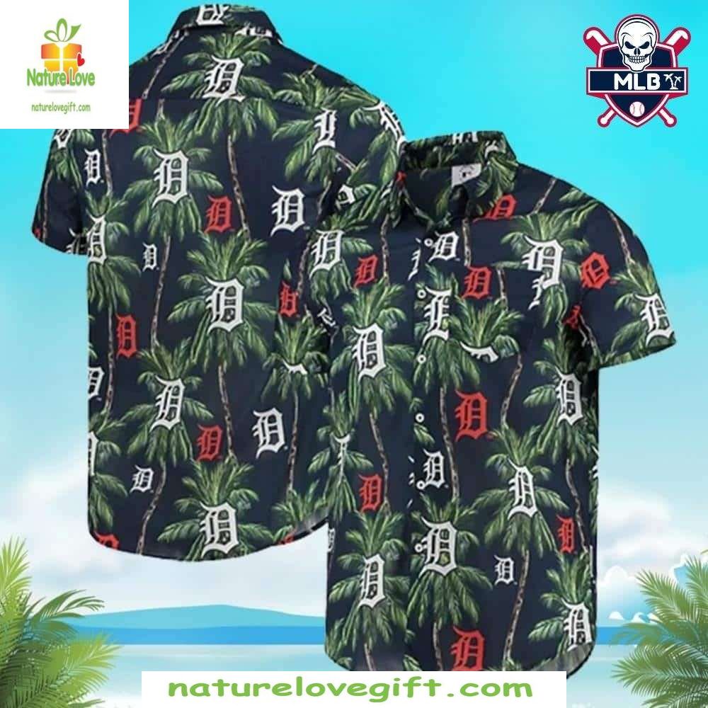 Detroit Tigers Hawaiian Tropical Palm Aloha Baseball - Adult & Kids T-Shirts, Sweatshirts & Hoodies apparel design preview 1