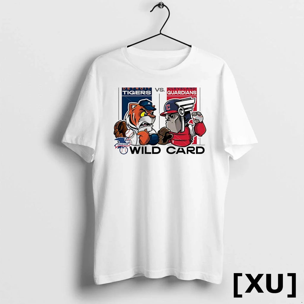 Detroit Tigers Vs Cleveland Guardians 2025 Mlb Wild - Adult & Kids T-Shirts, Sweatshirts & Hoodies apparel design preview 1