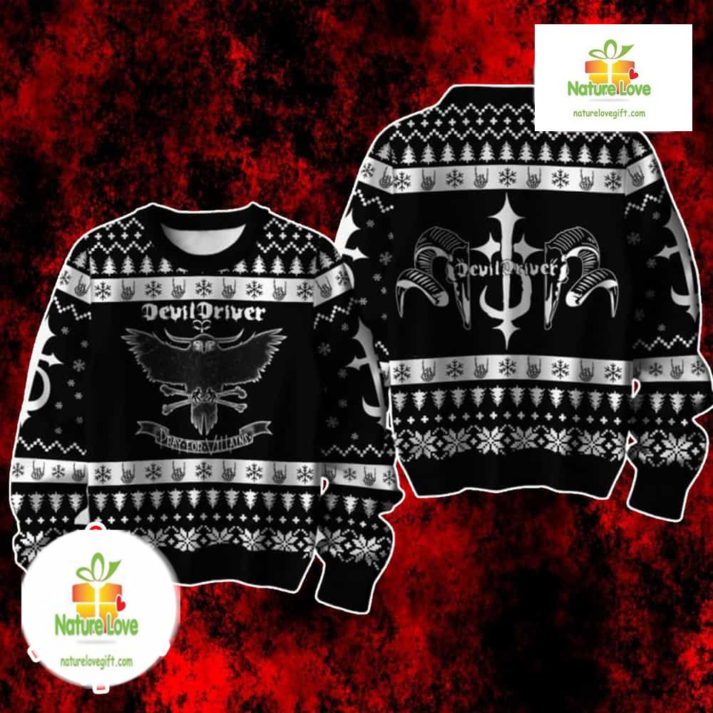 Devildriver Heavy Metal Holiday Gift Ugly Christmas Sweater - Holiday Gift product image