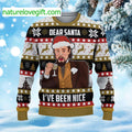 DiCaprio Dear Santa I’ve Been Nice Ugly Christmas Sweater - Holiday Gift product image