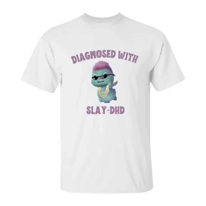 Diagnosed Slay Heavy Cotton Bibble Man Top Menswear - Adult & Kids T-Shirts, Sweatshirts & Hoodies apparel design preview 1