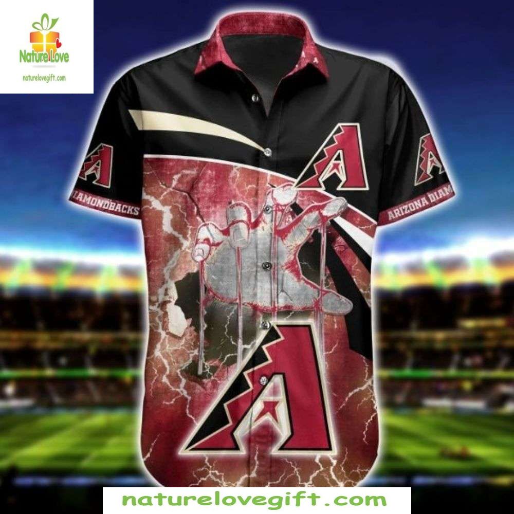 MLB Diamondbacks Hawaiian Stylish Baseball Heritage - Adult & Kids T-Shirts, Sweatshirts & Hoodies apparel design preview 1