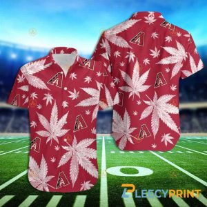 Diamondbacks Hawaiian Arizona Weed Pattern - Adult & Kids T-Shirts, Sweatshirts & Hoodies apparel design preview 1