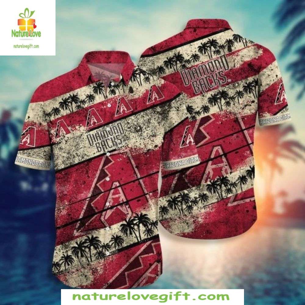 MLB Hawaiian Diamondbacks Palm Sunset Tropical - Adult & Kids T-Shirts, Sweatshirts & Hoodies apparel design preview 1