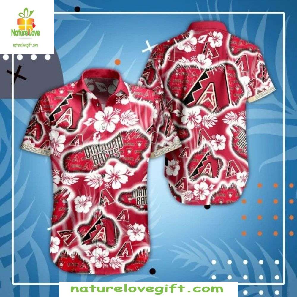 Arizona Diamondbacks Hawaiian Tropical Floral - Adult & Kids T-Shirts, Sweatshirts & Hoodies apparel design preview 1