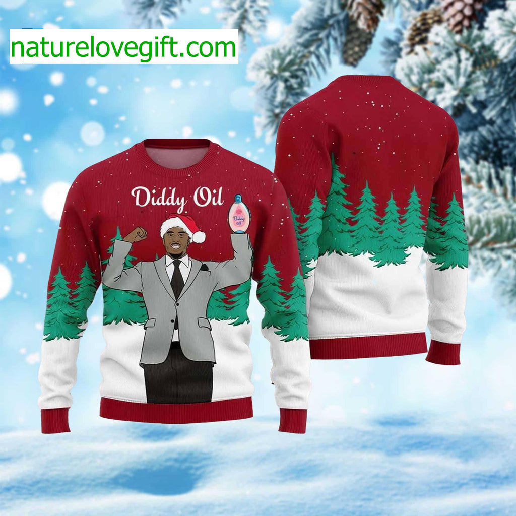 Diddy Oil Ugly Christmas Sweater - Holiday Gift product image