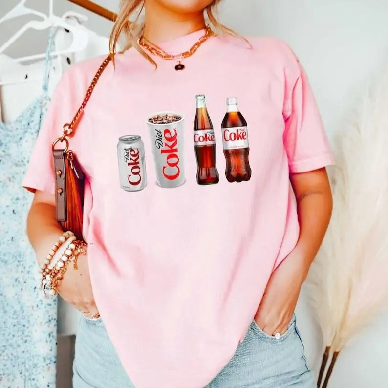 Diet Coke Lover Funny Short Sleeve Top Womenswear - Adult & Kids T-Shirts, Sweatshirts & Hoodies apparel design preview 1
