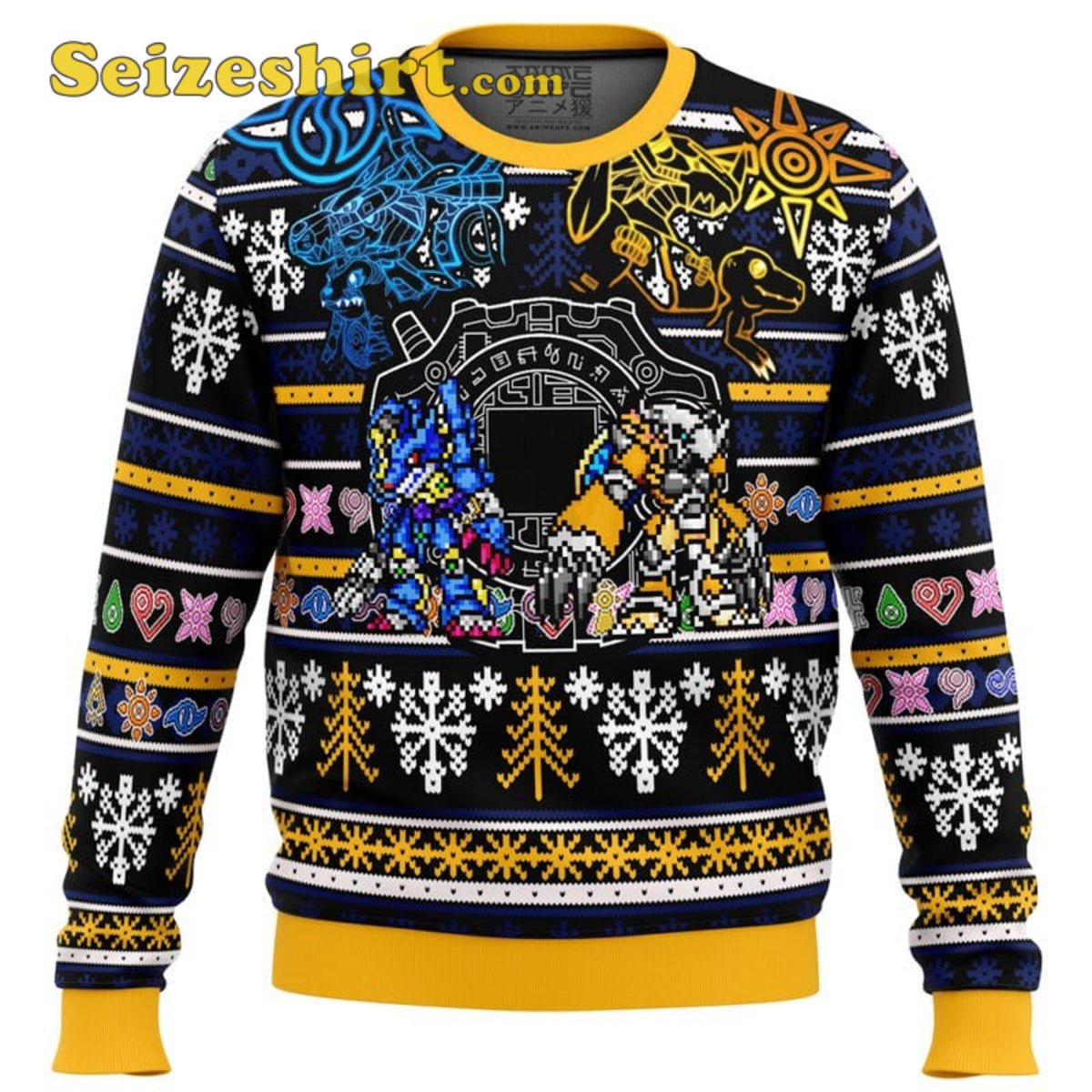 Digimon Mens Christmas Sweater - Holiday Gift product image