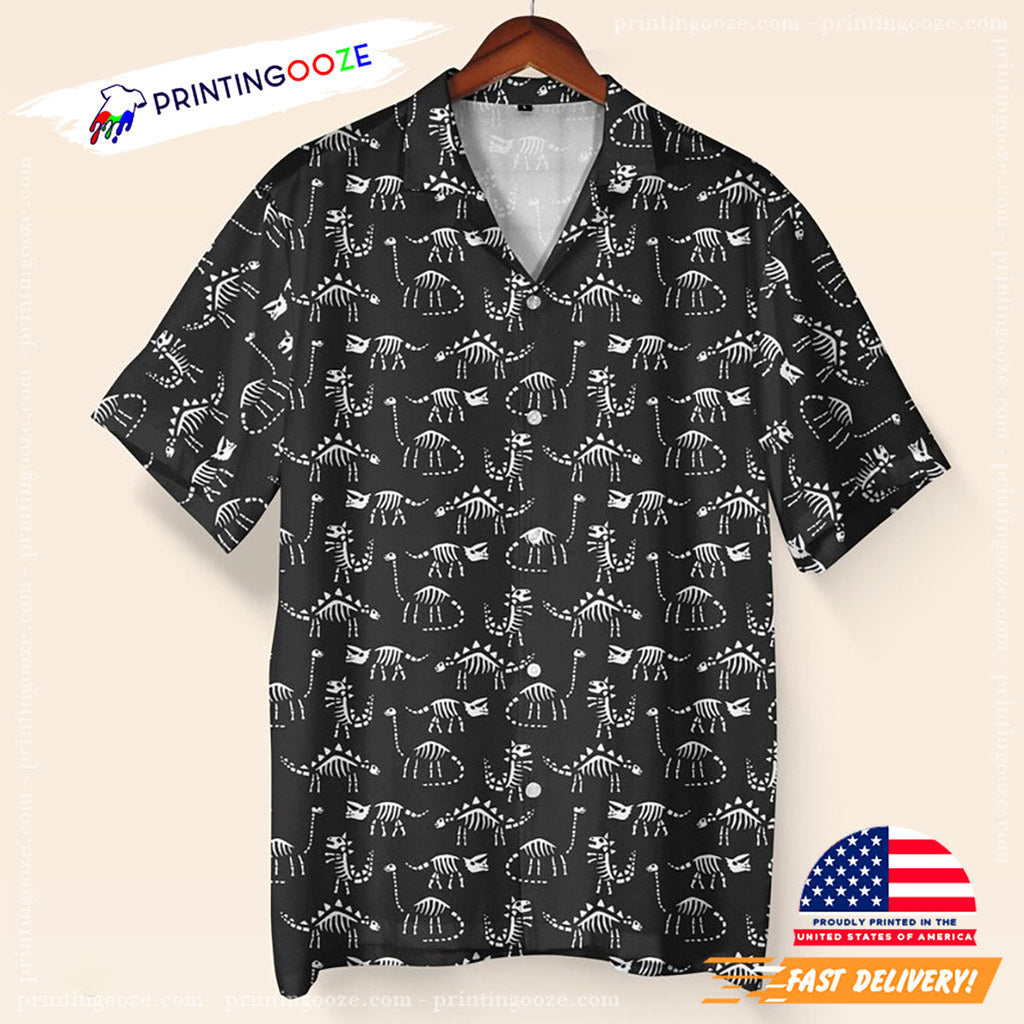 Dinosaur Skeleton Funny Reptile Hawaiian - Adult & Kids T-Shirts, Sweatshirts & Hoodies apparel design preview 1