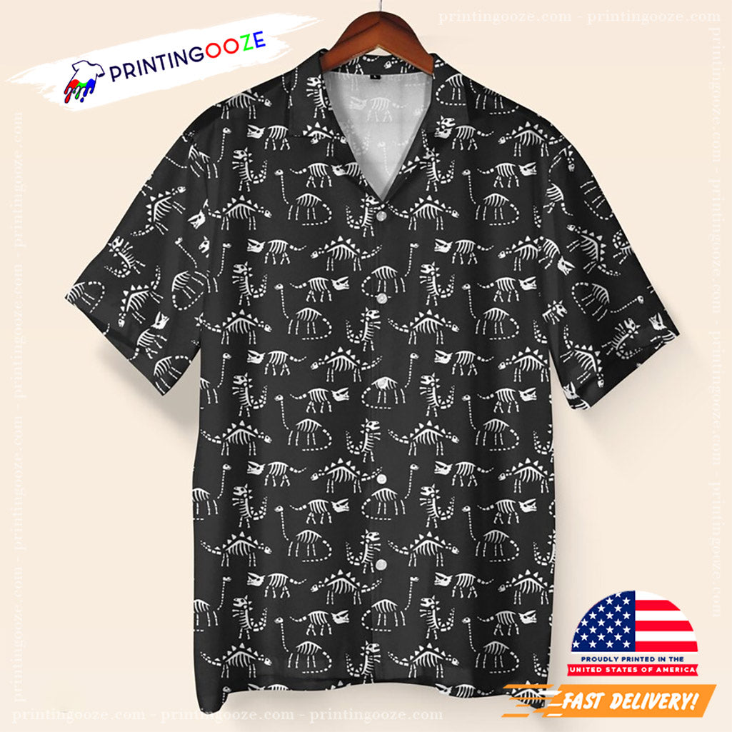 Dinosaur Skeleton Funny Reptile Hawaiian - Adult & Kids T-Shirts, Sweatshirts & Hoodies apparel design preview 1