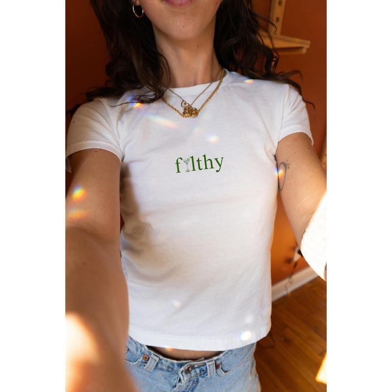 Dirty Martini Baby Filthy Y2k Old Money Tini Time - Adult & Kids T-Shirts, Sweatshirts & Hoodies apparel design preview 1