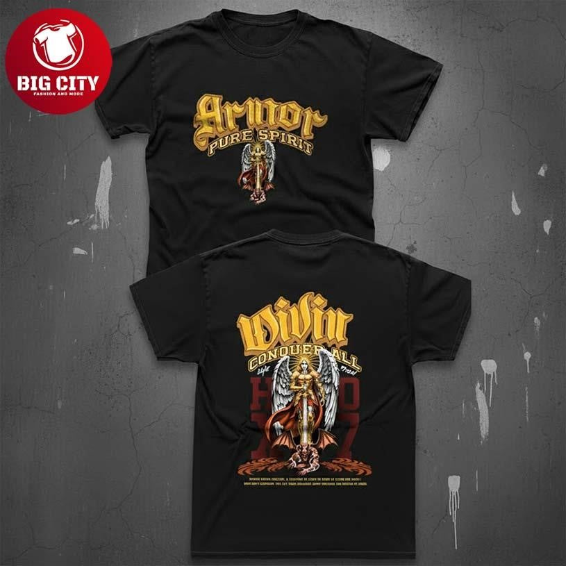 Divine Angel Armor Conquer All Archangel Michael Two - Adult & Kids T-Shirts, Sweatshirts & Hoodies apparel design preview 1