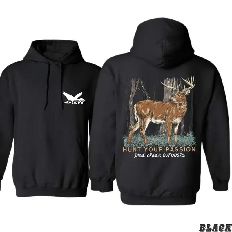 Dixie Creek Outdoors Deer Hunting Camo Country - Adult & Kids T-Shirts, Sweatshirts & Hoodies apparel design preview 1