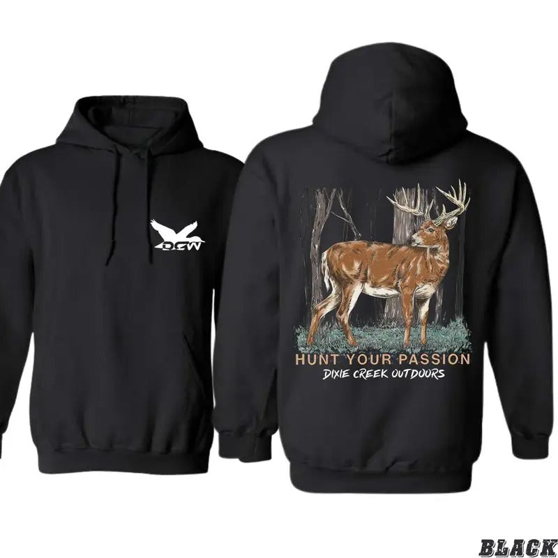 Dixie Creek Outdoors Deer Hunting Camo Country - Adult & Kids T-Shirts, Sweatshirts & Hoodies apparel design preview 1