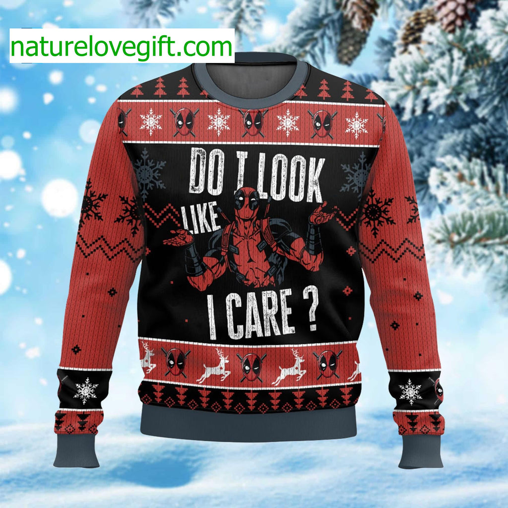 Do I Look Like I Care Ugly Christmas Sweater - Holiday Gift product image