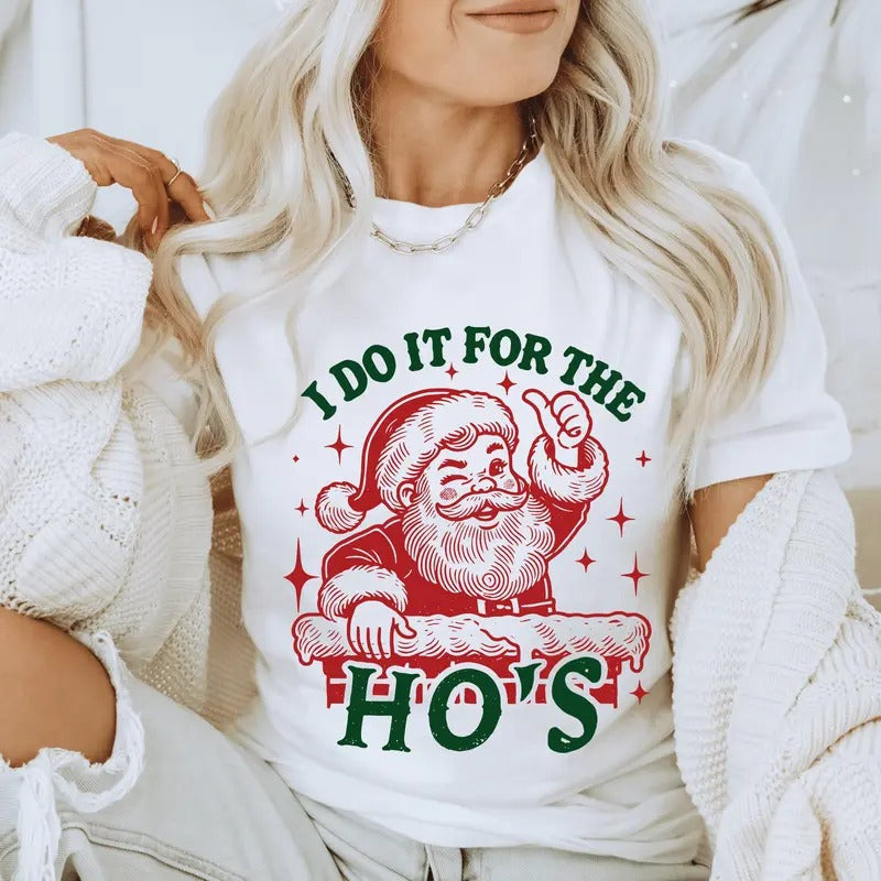 Do Ho'S Santa Funny Casual Fall Softstyle Printed - Adult & Kids T-Shirts, Sweatshirts & Hoodies apparel design preview 1