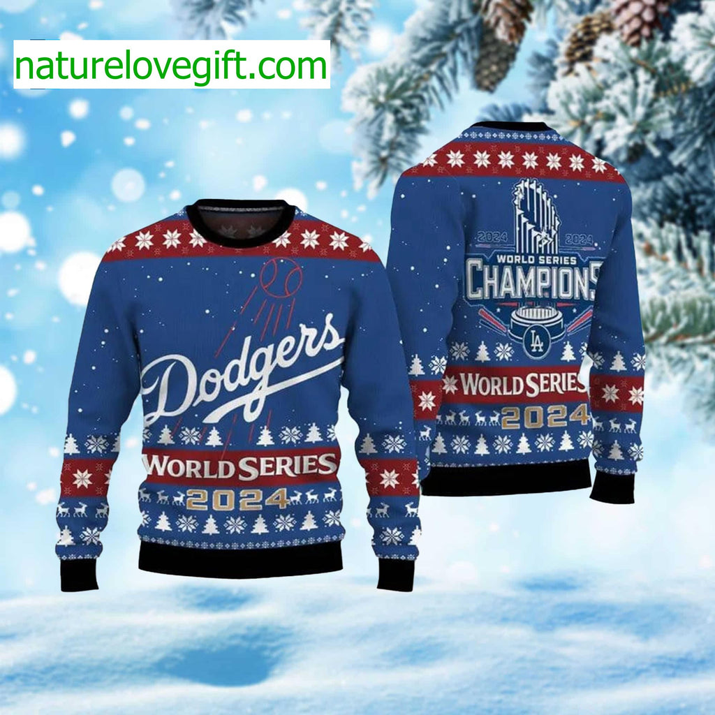 Dodgers World Series Ugly Christmas Sweater - Holiday Gift product image