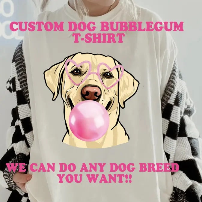Dog Bubblegum Relaxed Fit Printed USA Womenswear - Adult & Kids T-Shirts, Sweatshirts & Hoodies apparel design preview 1
