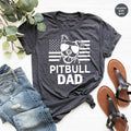 Dog Dad Father American Flags Pitbull Lover Owner - Adult & Kids T-Shirts, Sweatshirts & Hoodies apparel design preview 1