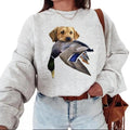 Dog Hunting Mallard Duck Hello Season Nature Animal - Adult & Kids T-Shirts, Sweatshirts & Hoodies apparel design preview 1