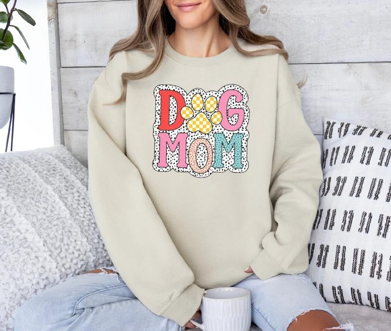 Dog Mom Relaxed Fit Printed USA Womenswear Casual - Adult & Kids T-Shirts, Sweatshirts & Hoodies apparel design preview 1