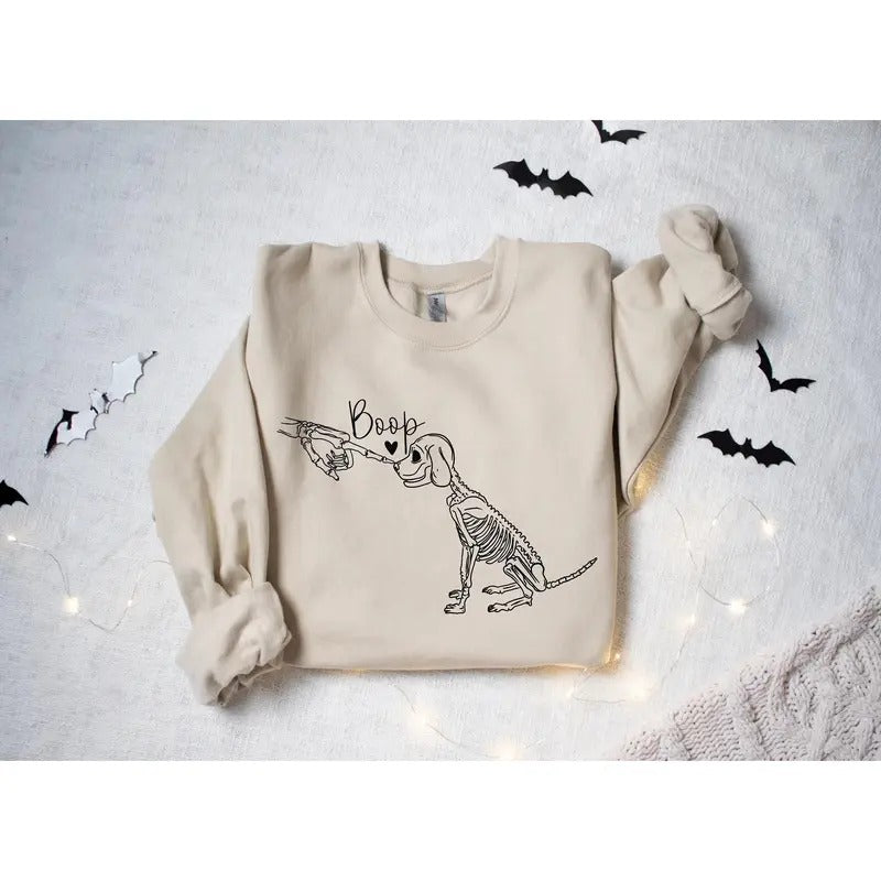 Dog Skeleton Funny Lover Mom Spooky - Adult & Kids T-Shirts, Sweatshirts & Hoodies apparel design preview 1