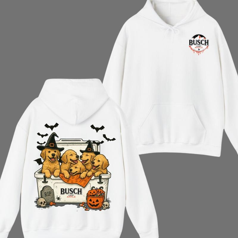Dogs Beer Halloween Golden Retriever Cute Dog Perfect - Adult & Kids T-Shirts, Sweatshirts & Hoodies apparel design preview 1