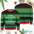 Don We Now Our Gamer Apparel 3D Ugly Christmas Sweater - Holiday Gift product image