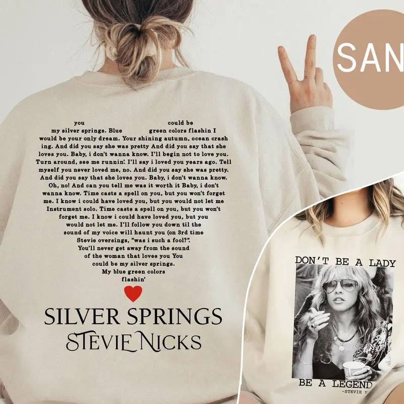 Don'T Be Lady Legend Tracklist Stevie Nicks 2 Sides - Adult & Kids T-Shirts, Sweatshirts & Hoodies apparel design preview 1