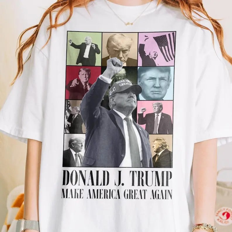 Donald J. Trump Make America Great Again Eras Tour - Adult & Kids T-Shirts, Sweatshirts & Hoodies apparel design preview 1