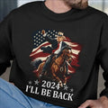 Donald Trummpp 2024 Trummp Riding Horse American Flag - Adult & Kids T-Shirts, Sweatshirts & Hoodies apparel design preview 1