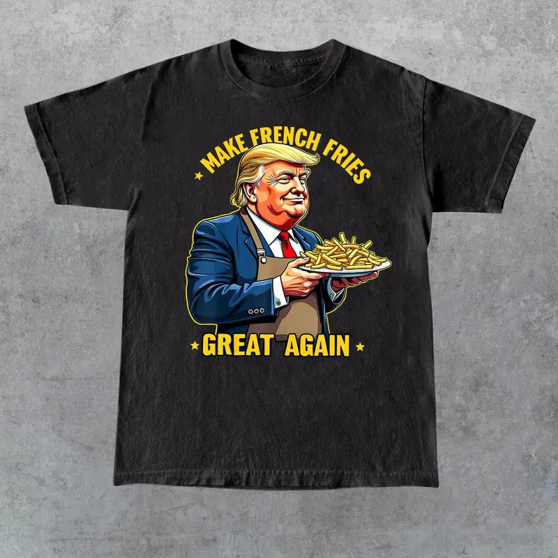Donald Trump 2024 French Fry Make Fries Great Again - Adult & Kids T-Shirts, Sweatshirts & Hoodies apparel design preview 1