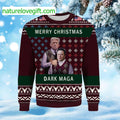 Donald Trump And Elon Musk Step Brothers Dark MAGA Ugly Christmas Sweater - Holiday Gift product image
