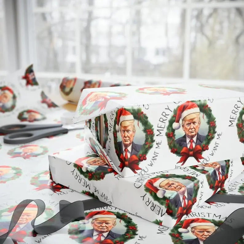 Donald Trump Wrapping Paper Funny Pro You Know Want - Adult & Kids T-Shirts, Sweatshirts & Hoodies apparel design preview 1