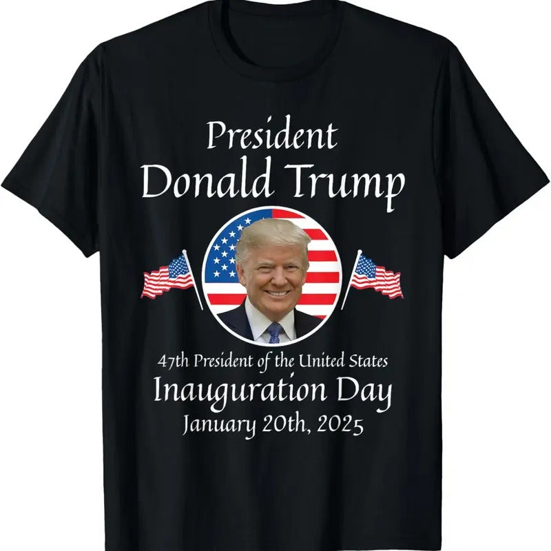 Donald Trump Inauguration Day 2025 47th USA President - Adult & Kids T-Shirts, Sweatshirts & Hoodies apparel design preview 1