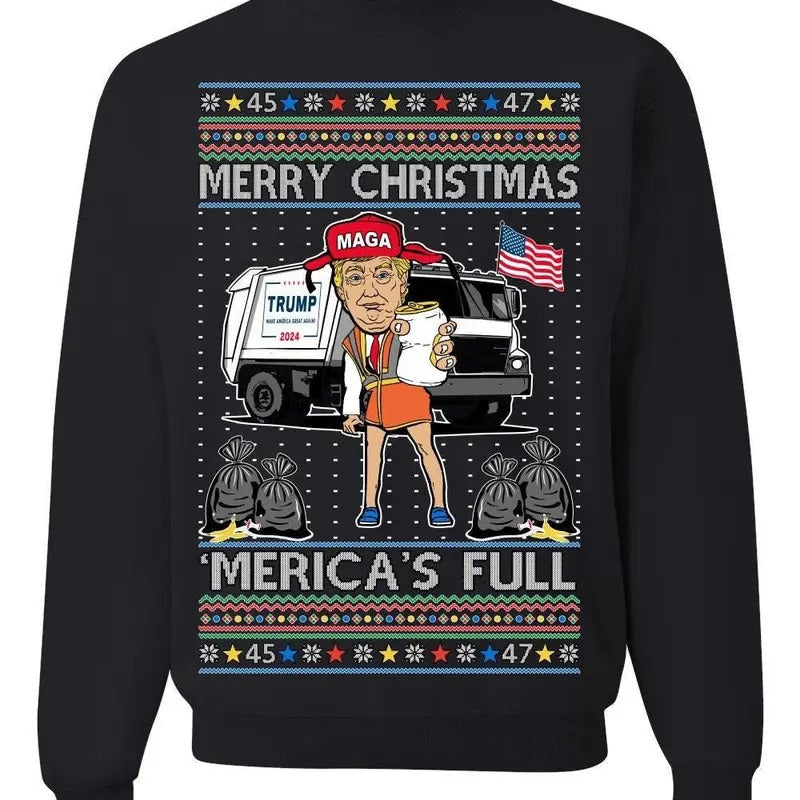 Donald Trump Merry Merica'S Full Cousin Eddie - Adult & Kids T-Shirts, Sweatshirts & Hoodies apparel design preview 1