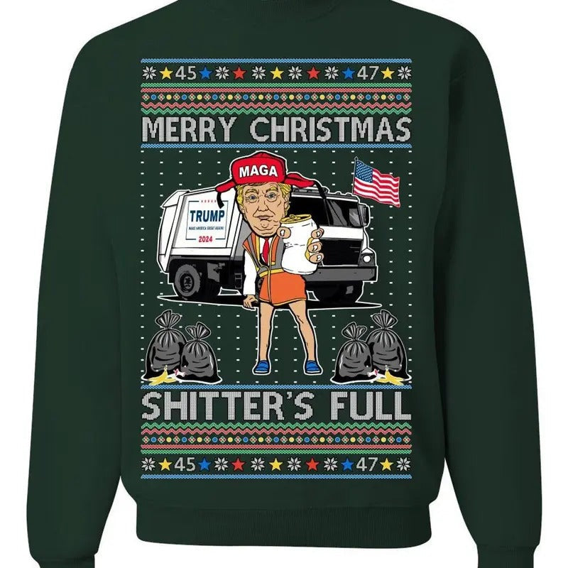 Donald Trump Merry Shitter'S Full Cousin Eddie - Adult & Kids T-Shirts, Sweatshirts & Hoodies apparel design preview 1