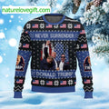 Donald Trump Never Surrender Ugly Christmas Sweater - Holiday Gift product image