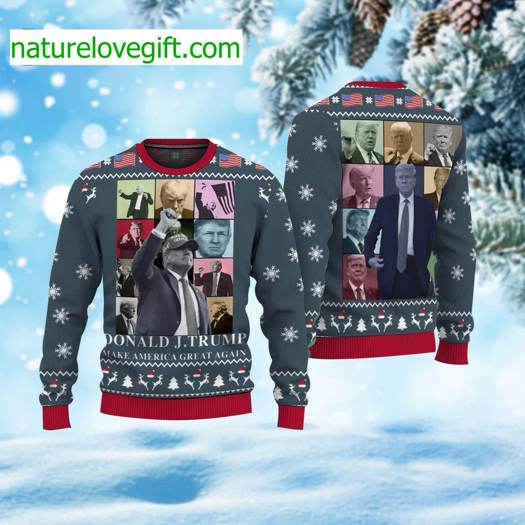Donald Trump The Eras Tour Ugly Christmas Sweater - Holiday Gift product image
