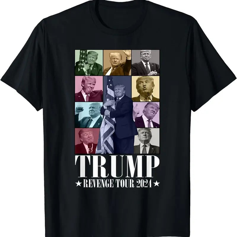 Donald Trump Revenge Tour 2024 Funny Cotton Full Size - Adult & Kids T-Shirts, Sweatshirts & Hoodies apparel design preview 1