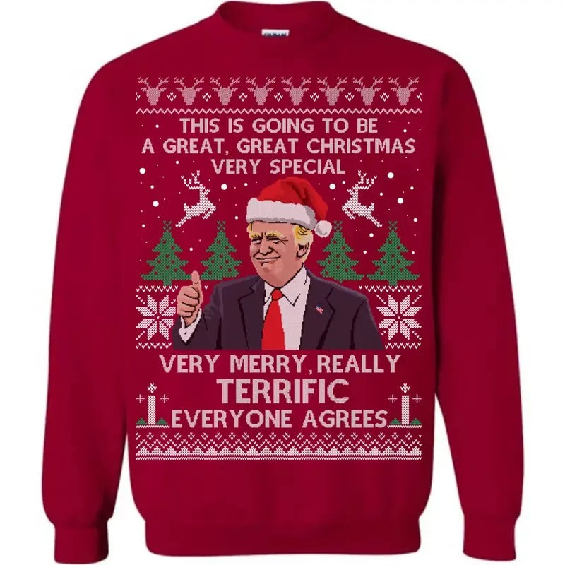 Donald Trump Ugly Boyfriend Girlfriend Sweashirt - Adult & Kids T-Shirts, Sweatshirts & Hoodies apparel design preview 1