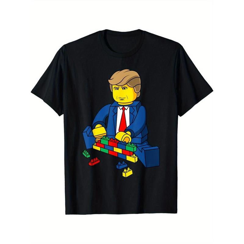Donald Trump Building Wall Made USA - Adult & Kids T-Shirts, Sweatshirts & Hoodies apparel design preview 1