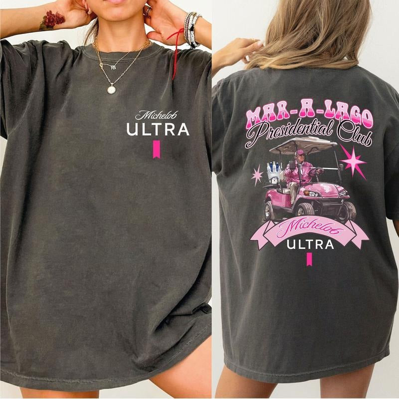 Donaldd Trum Club Michelob Ultra Beeer Pink Beer - Adult & Kids T-Shirts, Sweatshirts & Hoodies apparel design preview 1